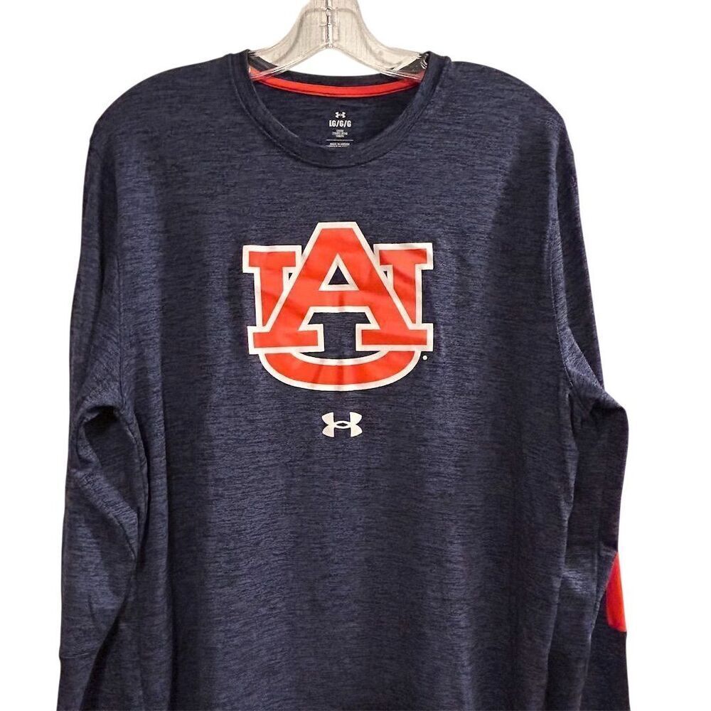 Under Armour Men's Auburn Tigers Long Sleeve Shirt Blue Size L - Picture 4 of 16